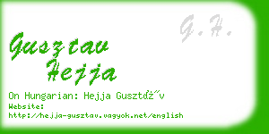 gusztav hejja business card